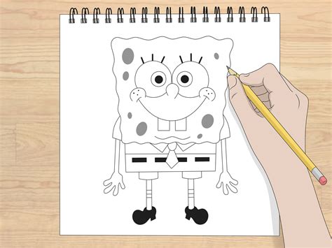 spongebob pencil drawing|how to draw spongebob easy.